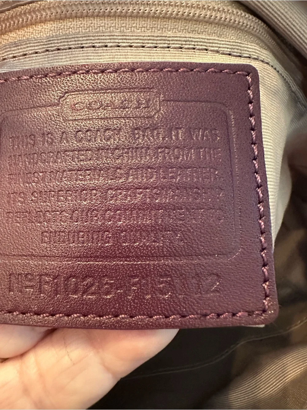 Coach #269 Poppy  Purple and Gold Signature Sateen Glam Tote